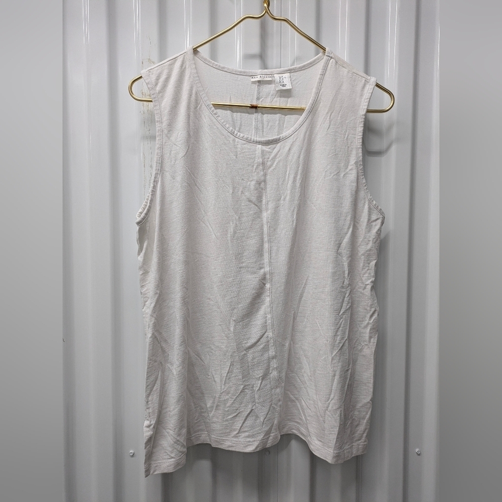 Max Studio Light Cream Tank Top - Picture 2 of 5